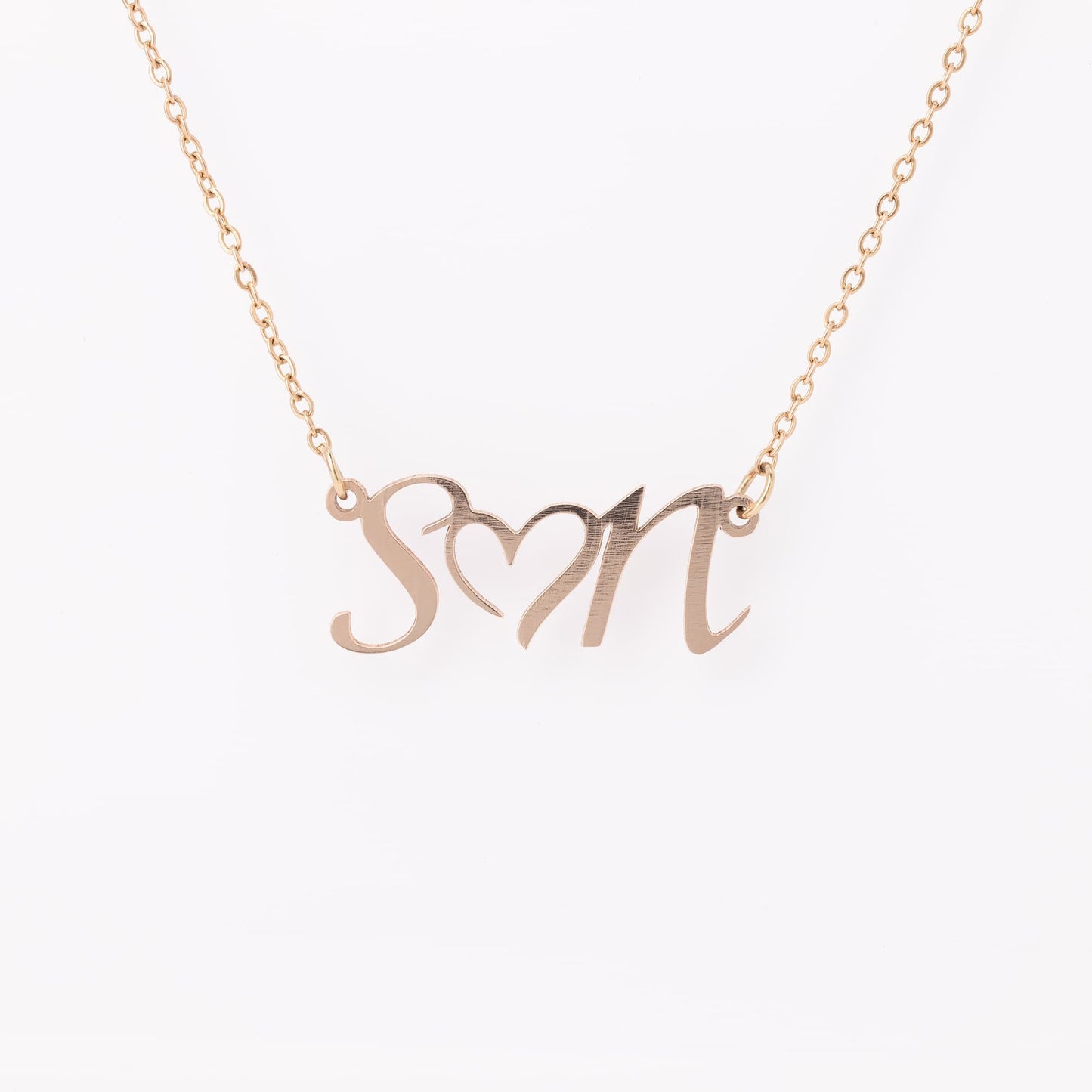 Double Initial Heart Neclace