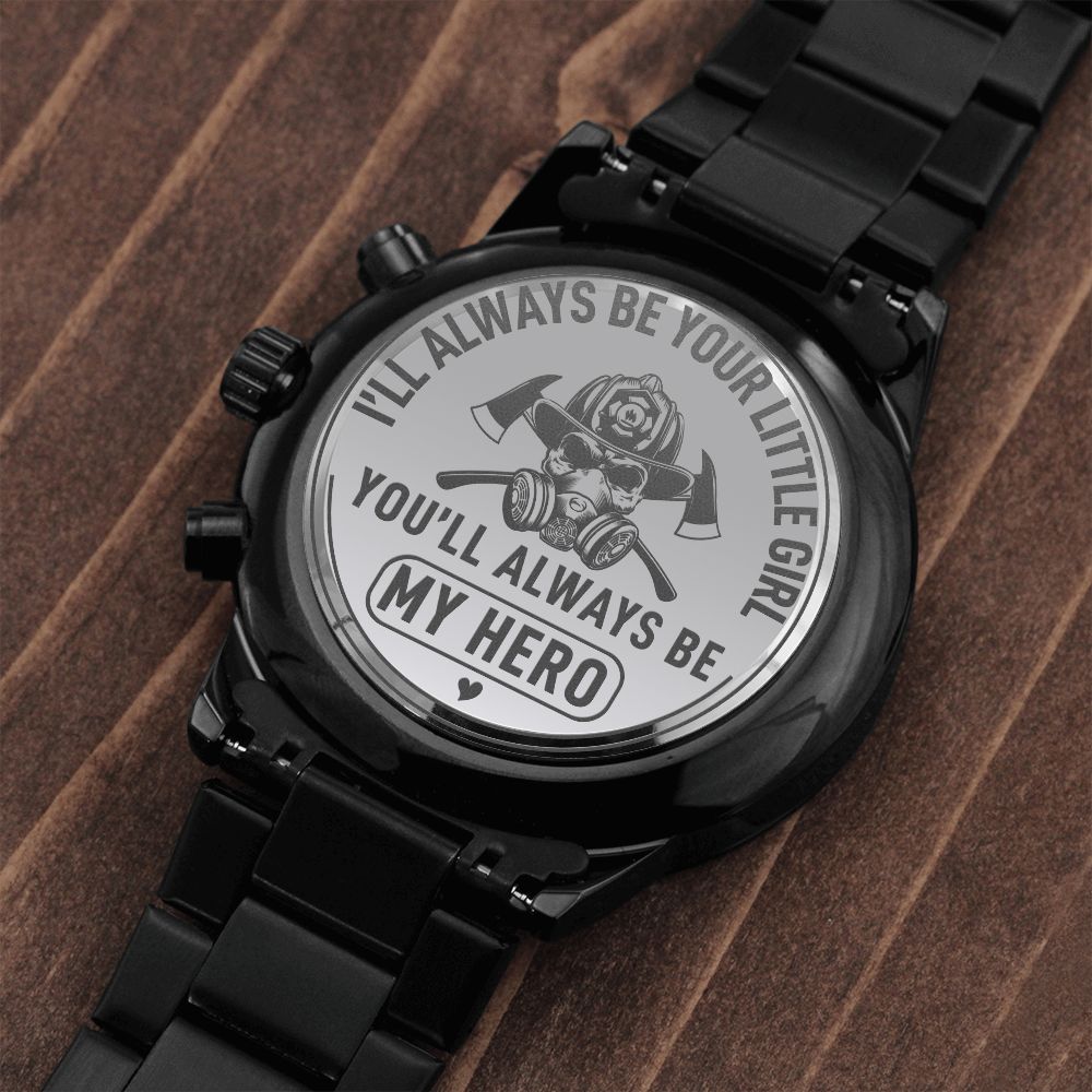 Firefighter Dad engraved Watch