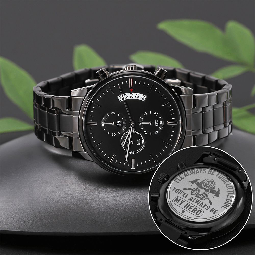 Firefighter Dad engraved Watch