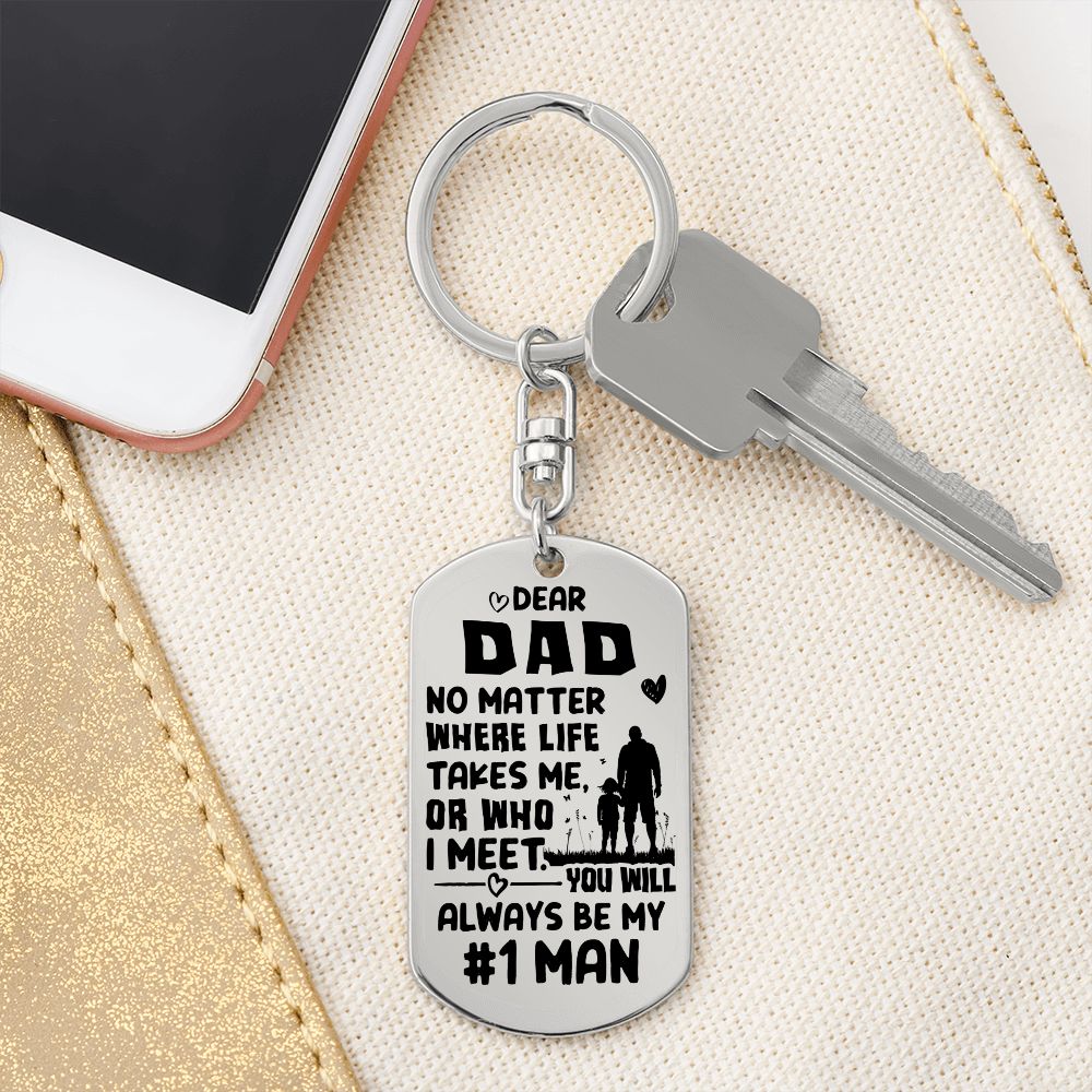 Dad Engraved Key Chain