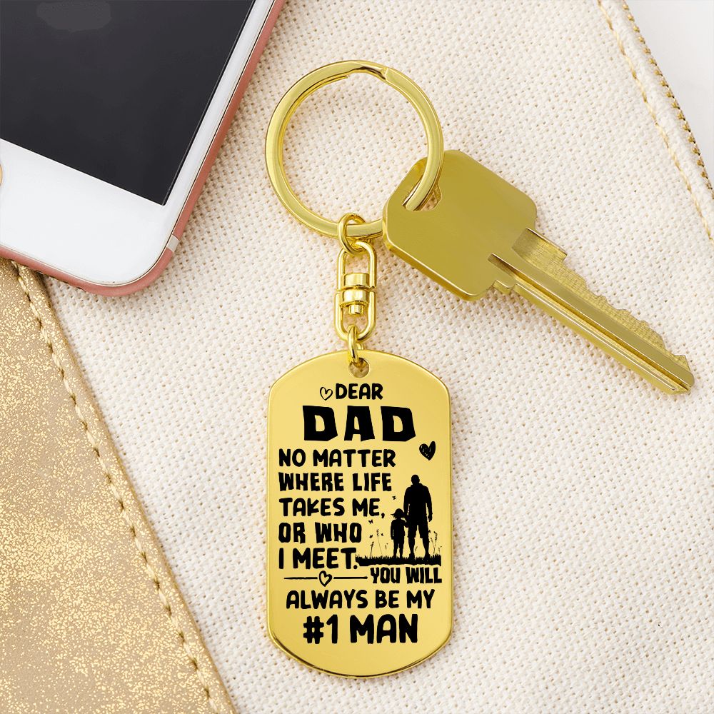 Dad Engraved Key Chain