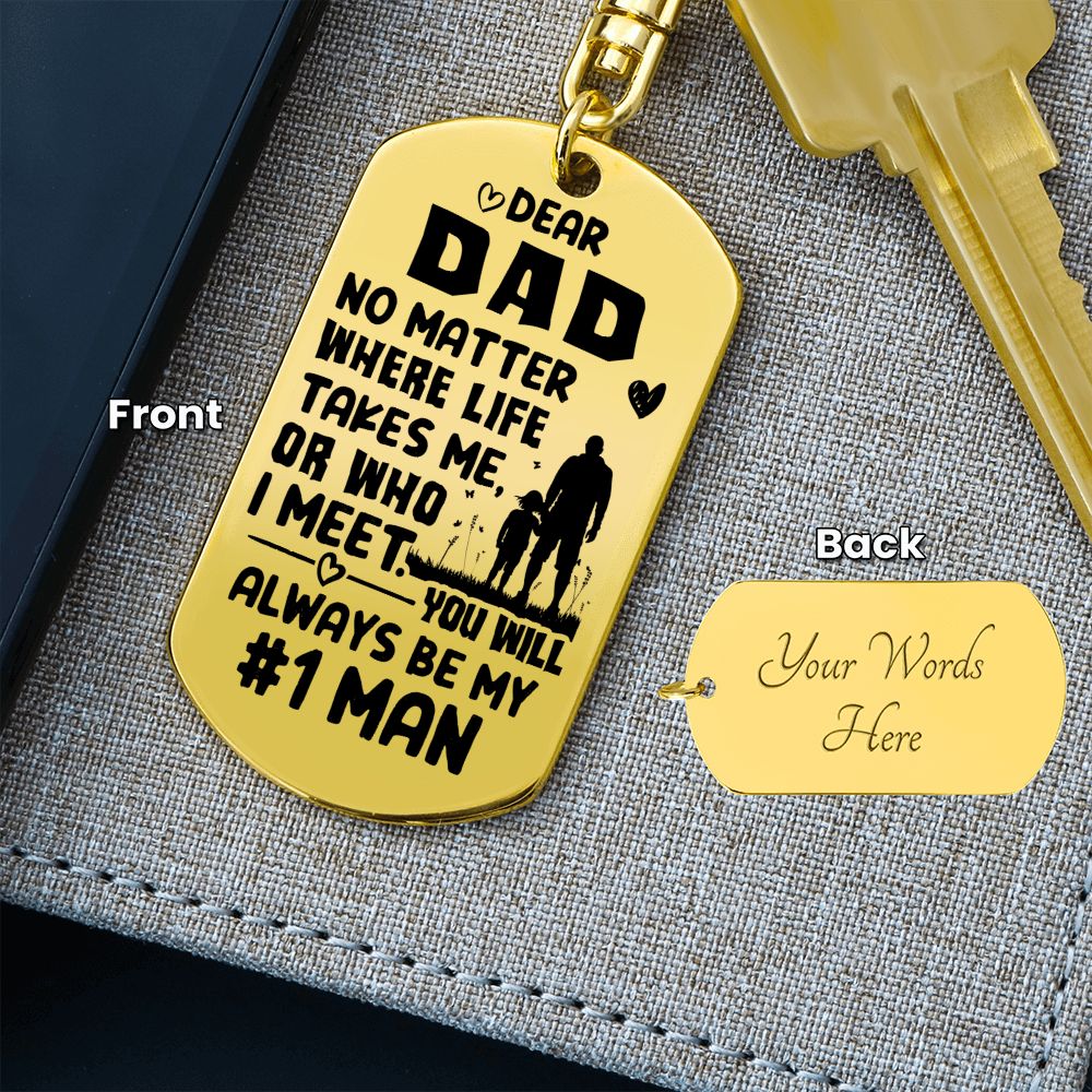 Dad Engraved Key Chain