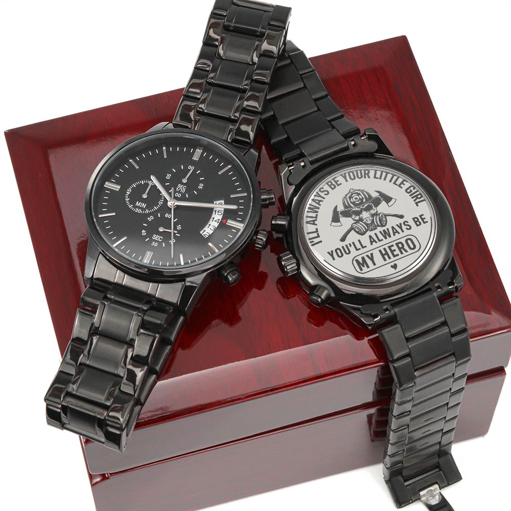Firefighter Dad engraved Watch