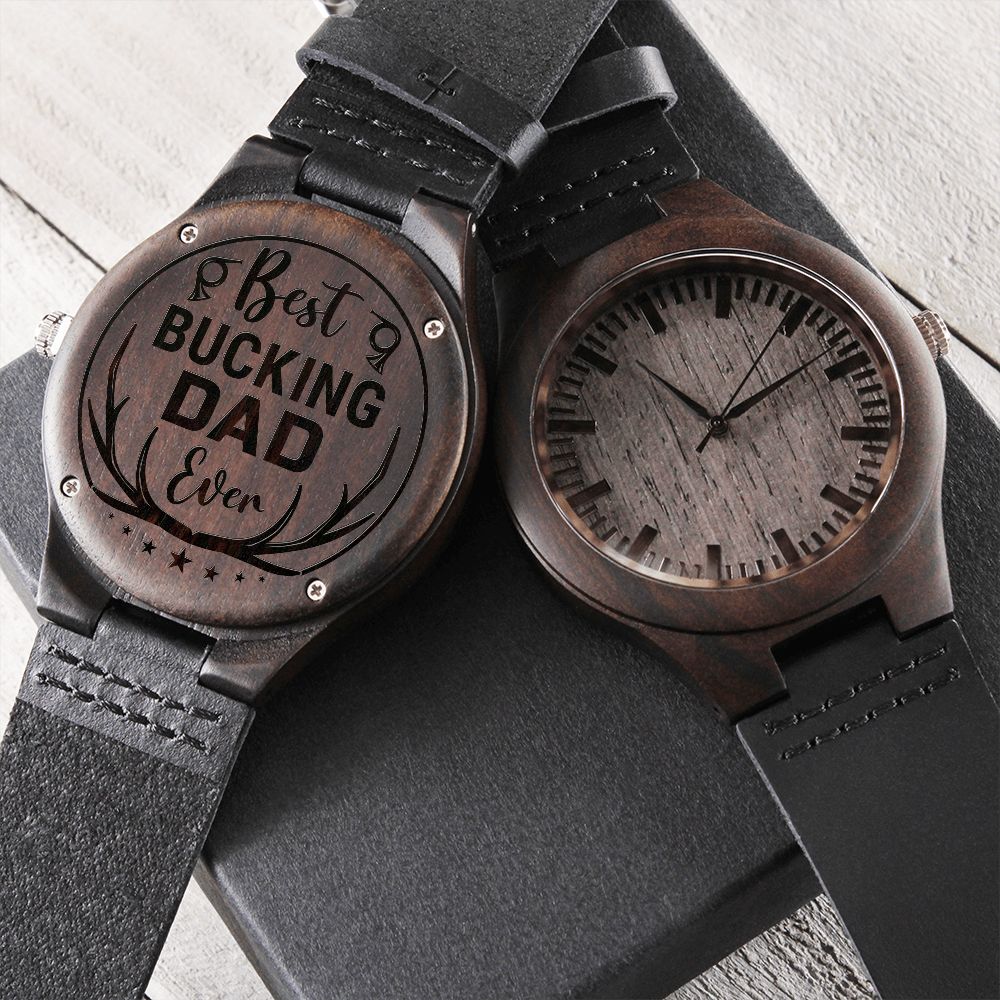 Bucking Dad Engraved Watch