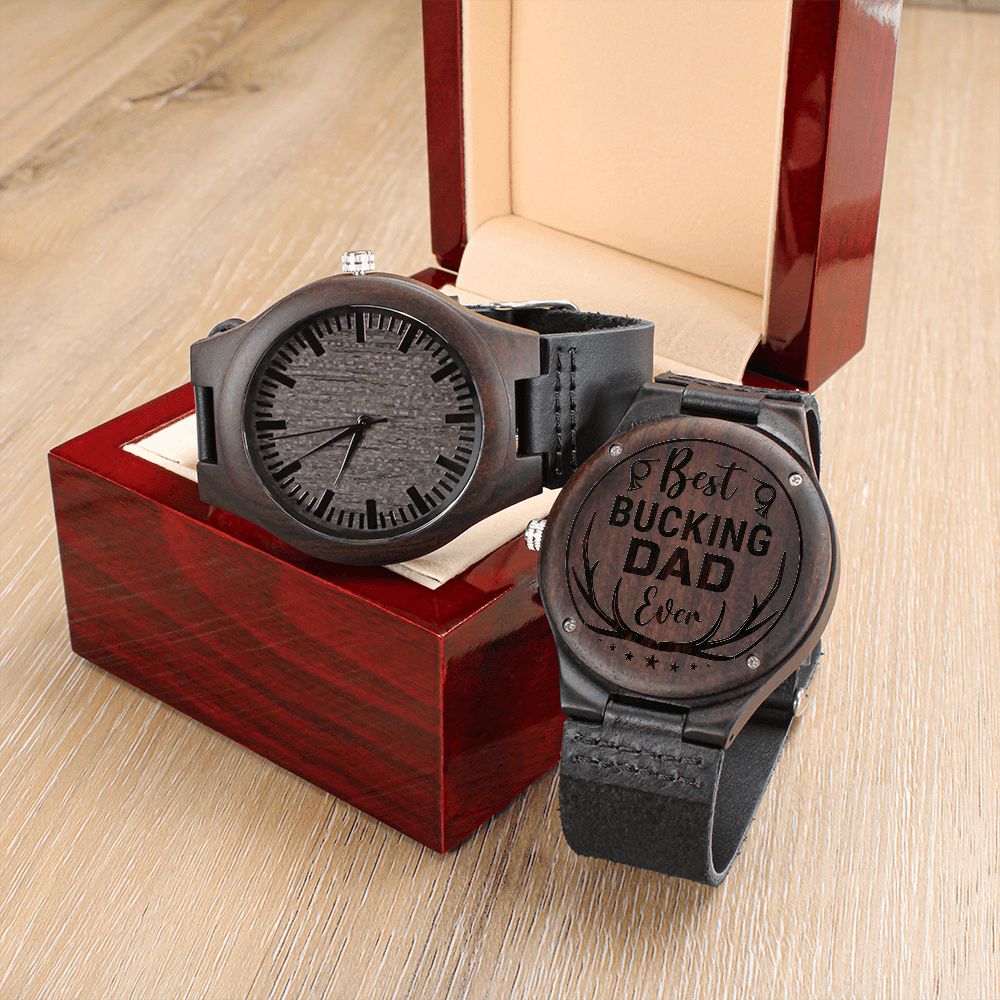 Bucking Dad Engraved Watch