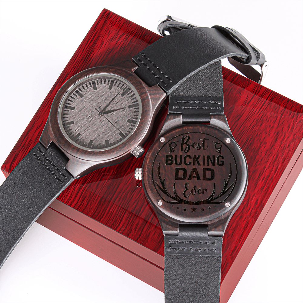 Bucking Dad Engraved Watch
