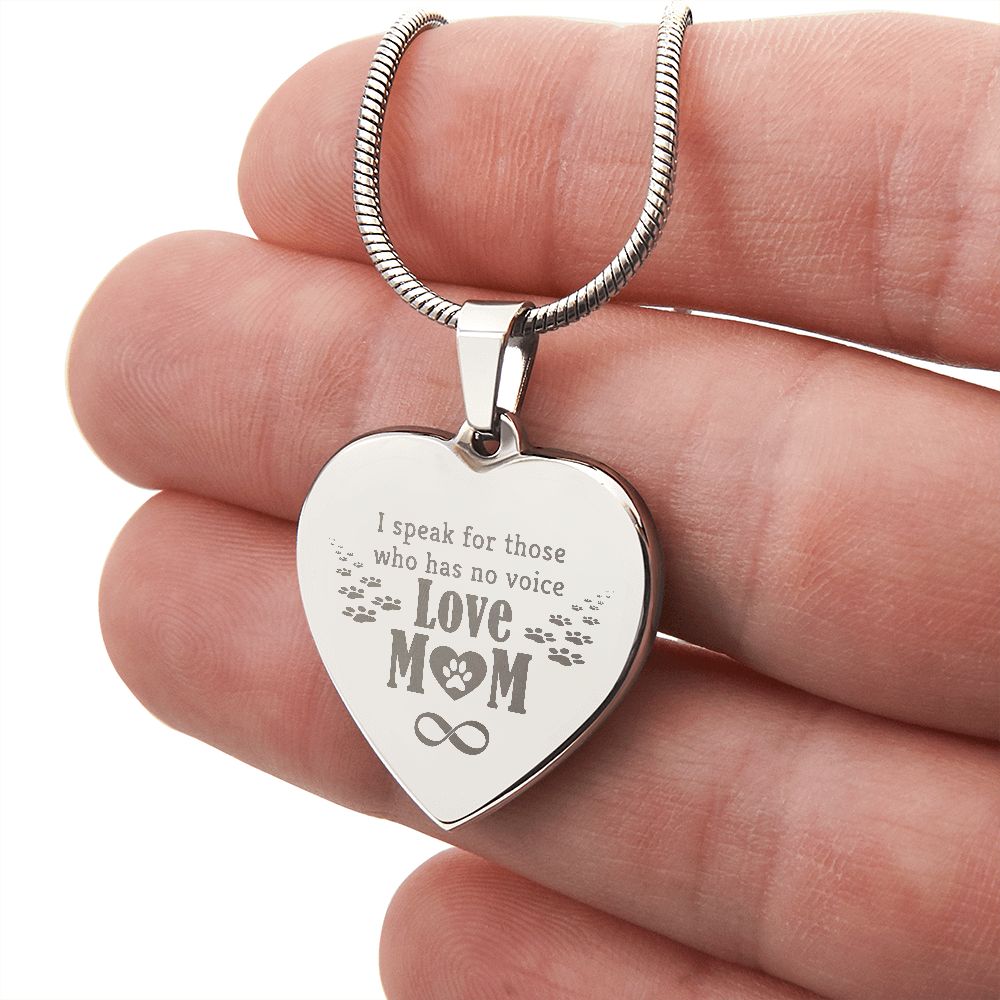 Dog Mom Engraved Necklace