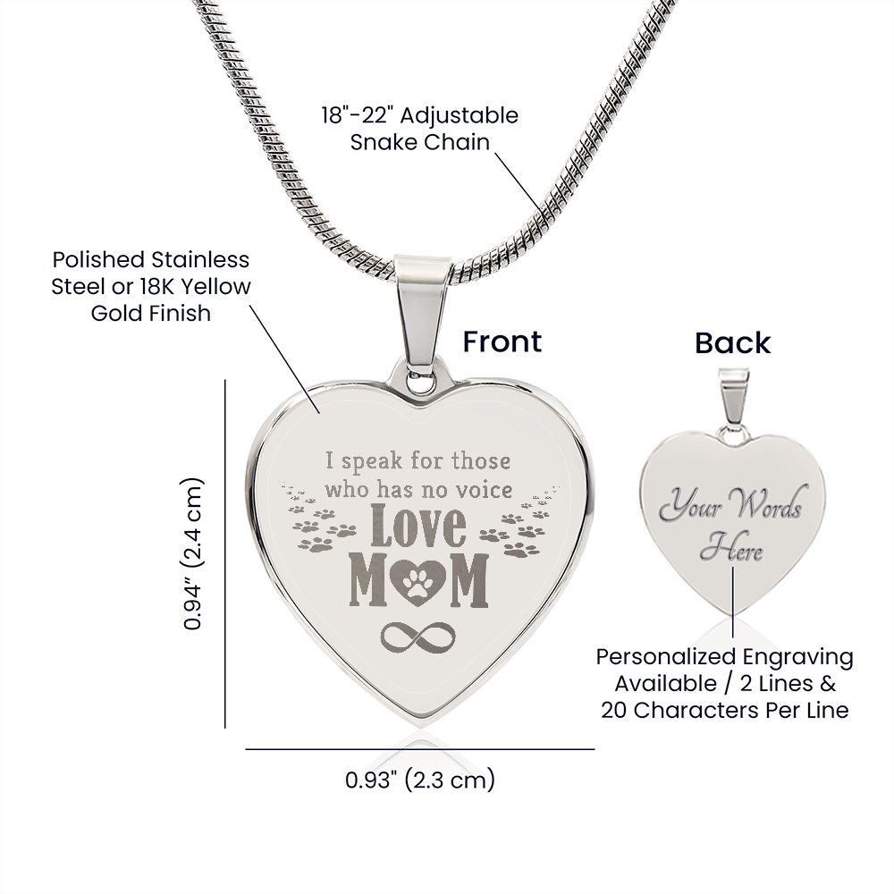 Dog Mom Engraved Necklace