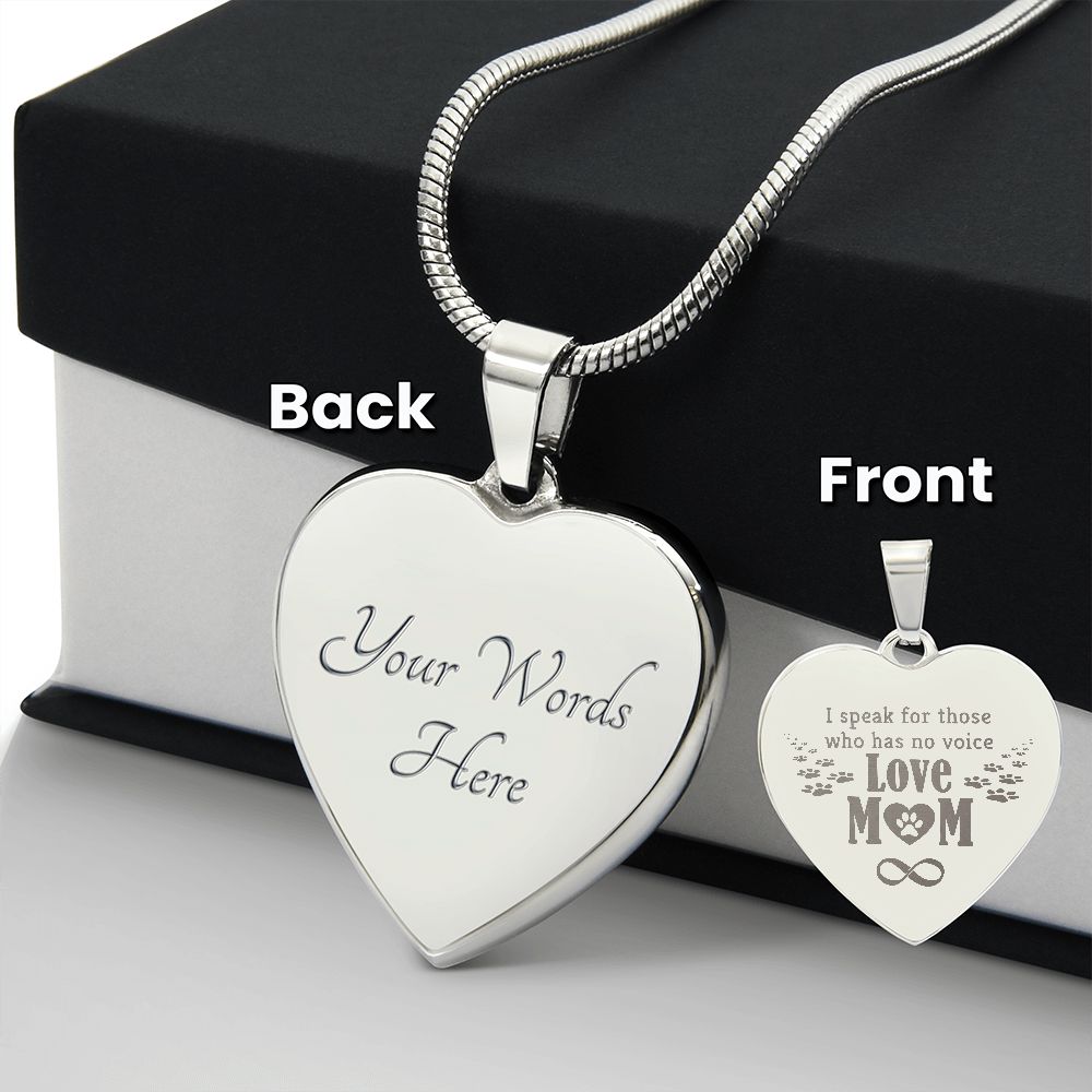 Dog Mom Engraved Necklace