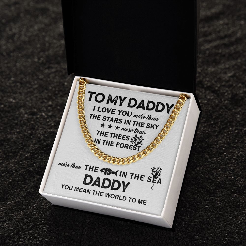 Daddy I love You Cuban Link Chain