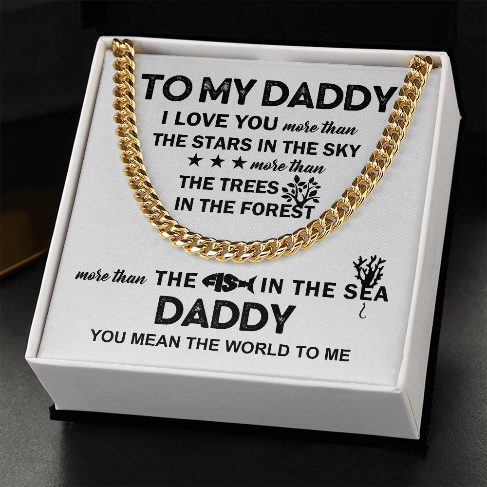 Daddy I love You Cuban Link Chain