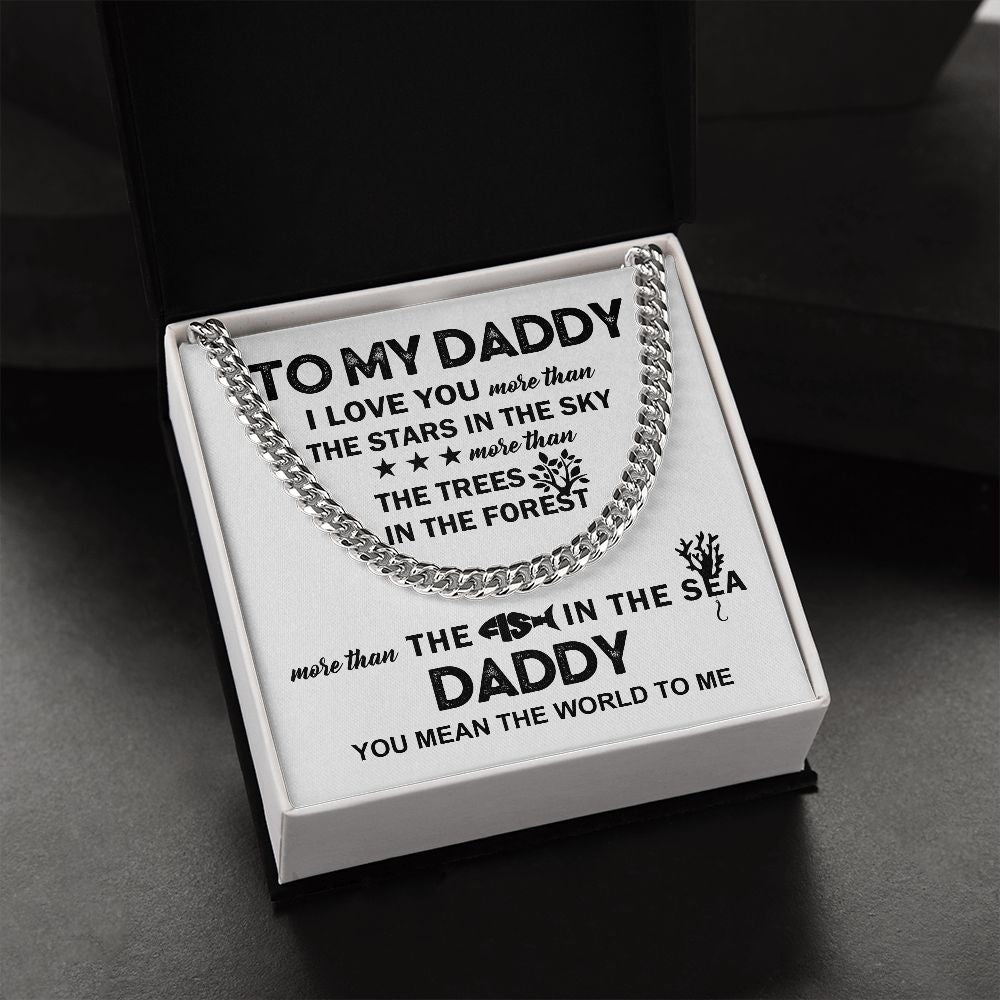 Daddy I love You Cuban Link Chain