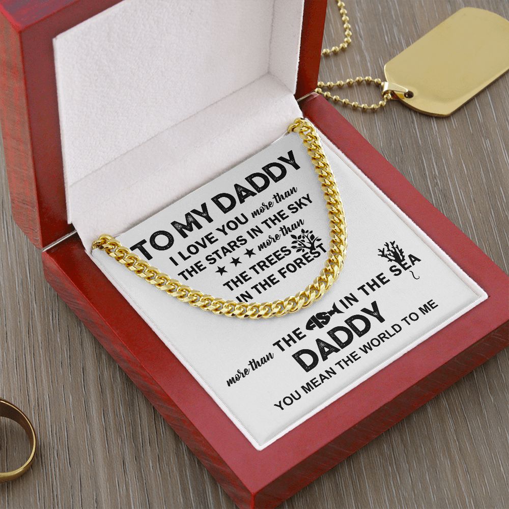 Daddy I love You Cuban Link Chain