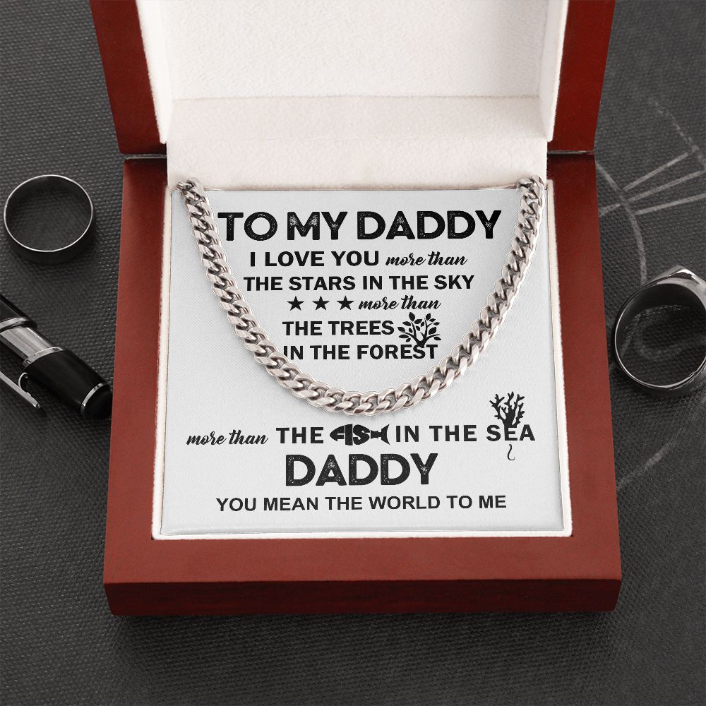 Daddy I love You Cuban Link Chain