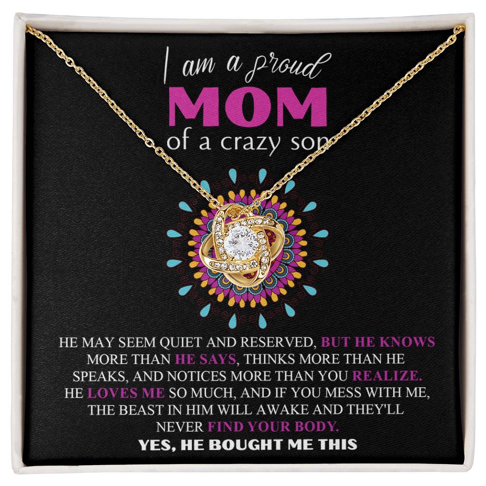 Proud Mom Love Knot Necklace