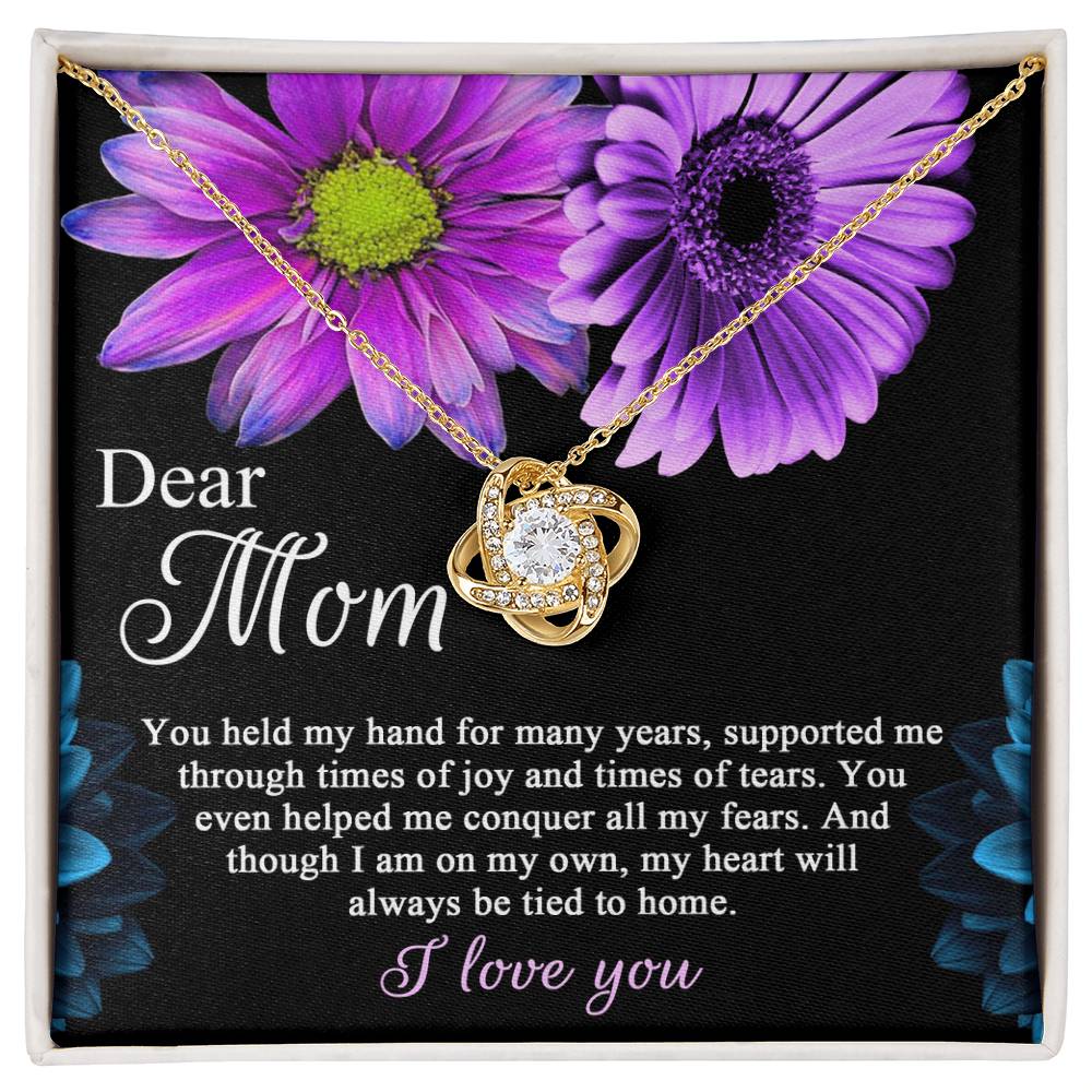 Dear Mom Love Knot Necklace