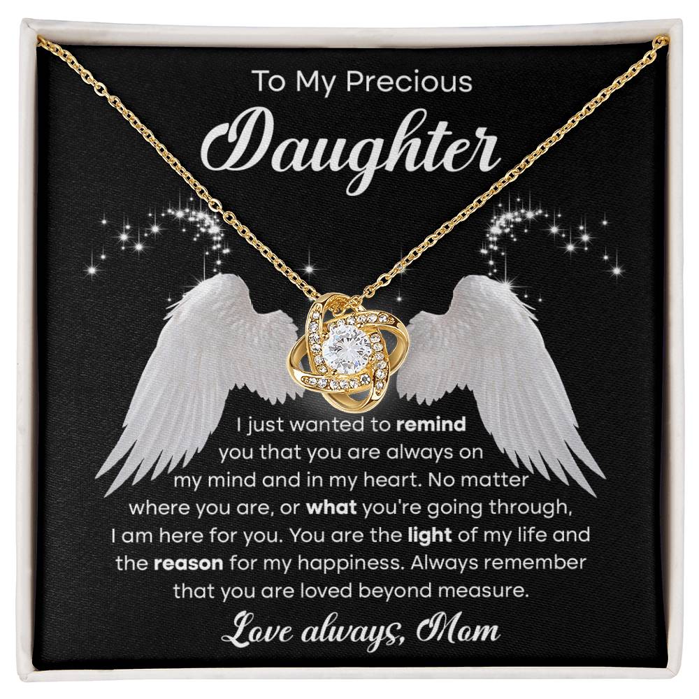 Daughter -In My Heart Love Knot Necklace