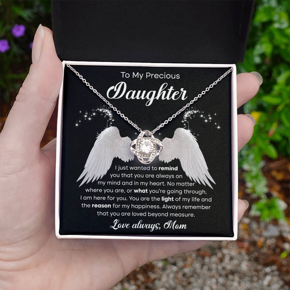 Daughter -In My Heart Love Knot Necklace