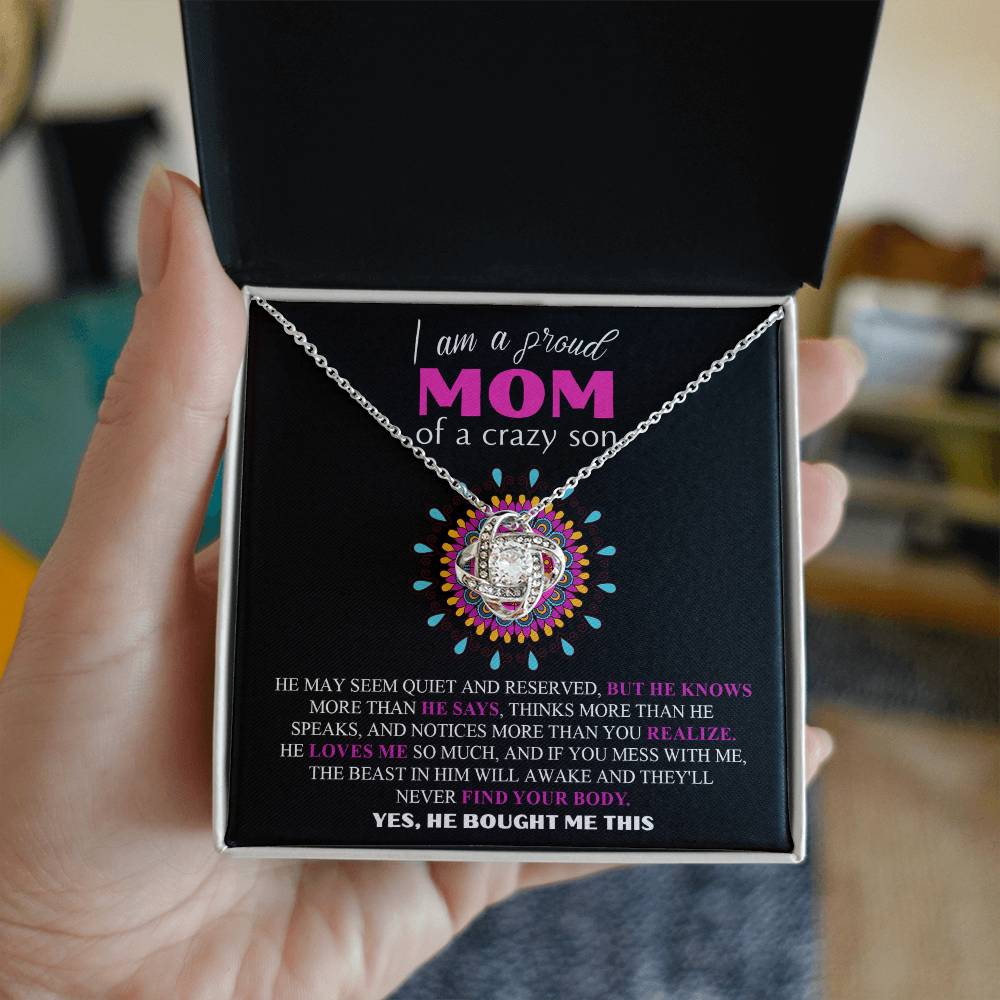 Proud Mom Love Knot Necklace
