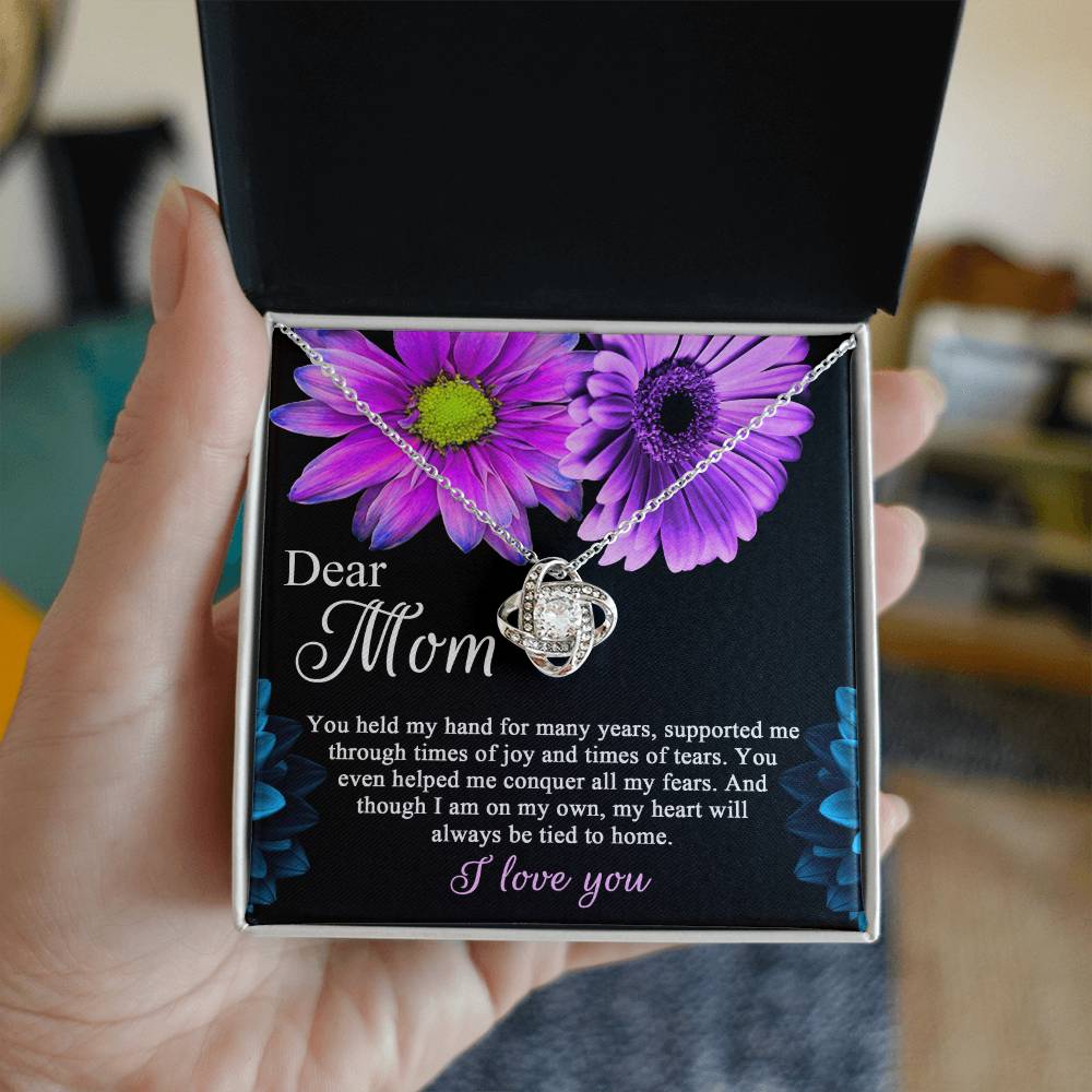 Dear Mom Love Knot Necklace