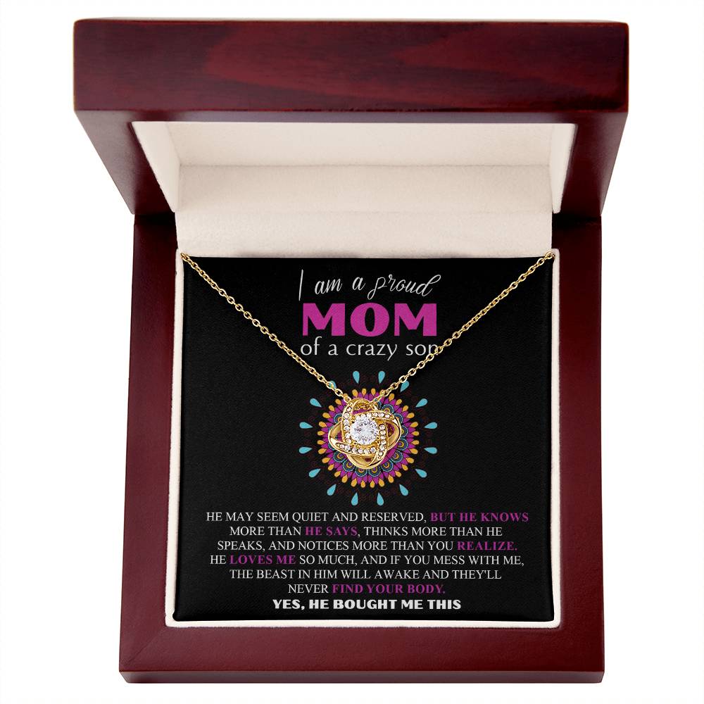 Proud Mom Love Knot Necklace
