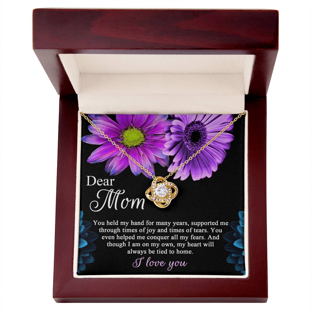 Dear Mom Love Knot Necklace