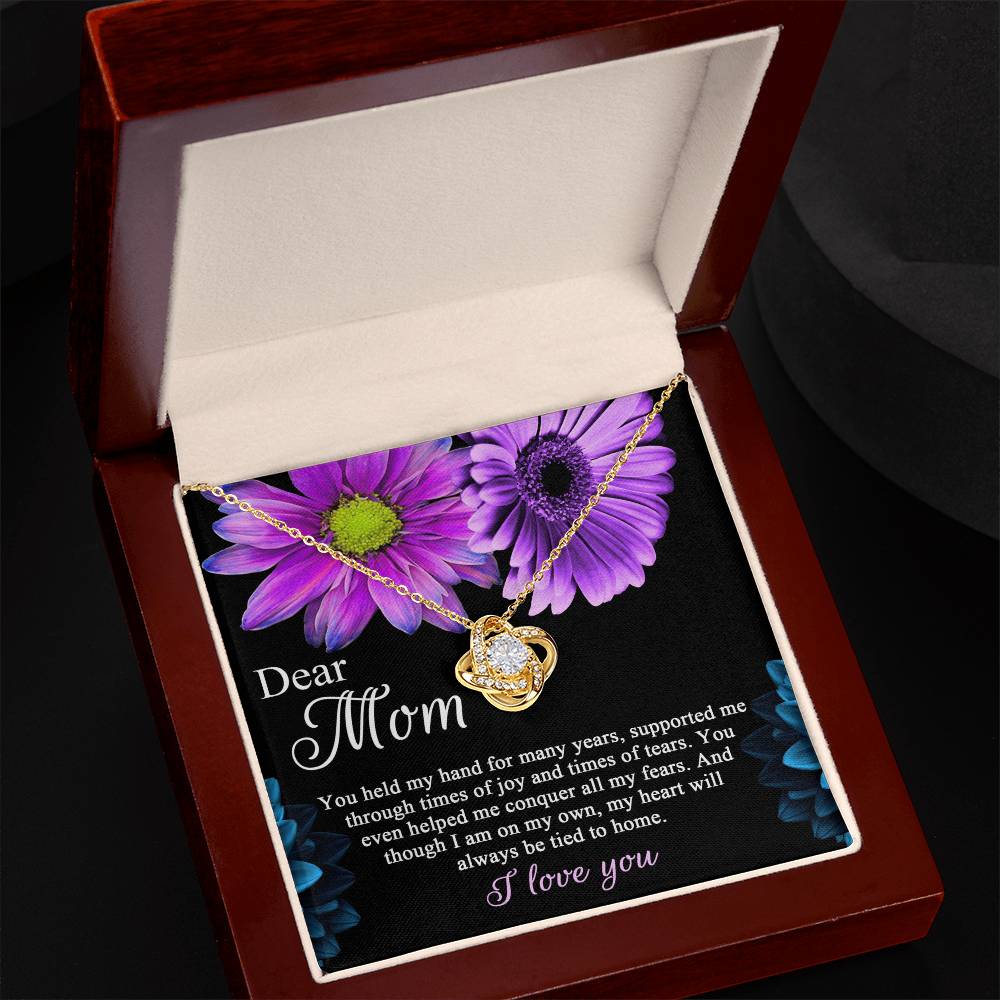 Dear Mom Love Knot Necklace
