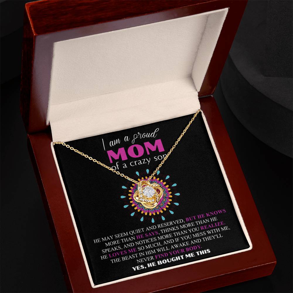 Proud Mom Love Knot Necklace