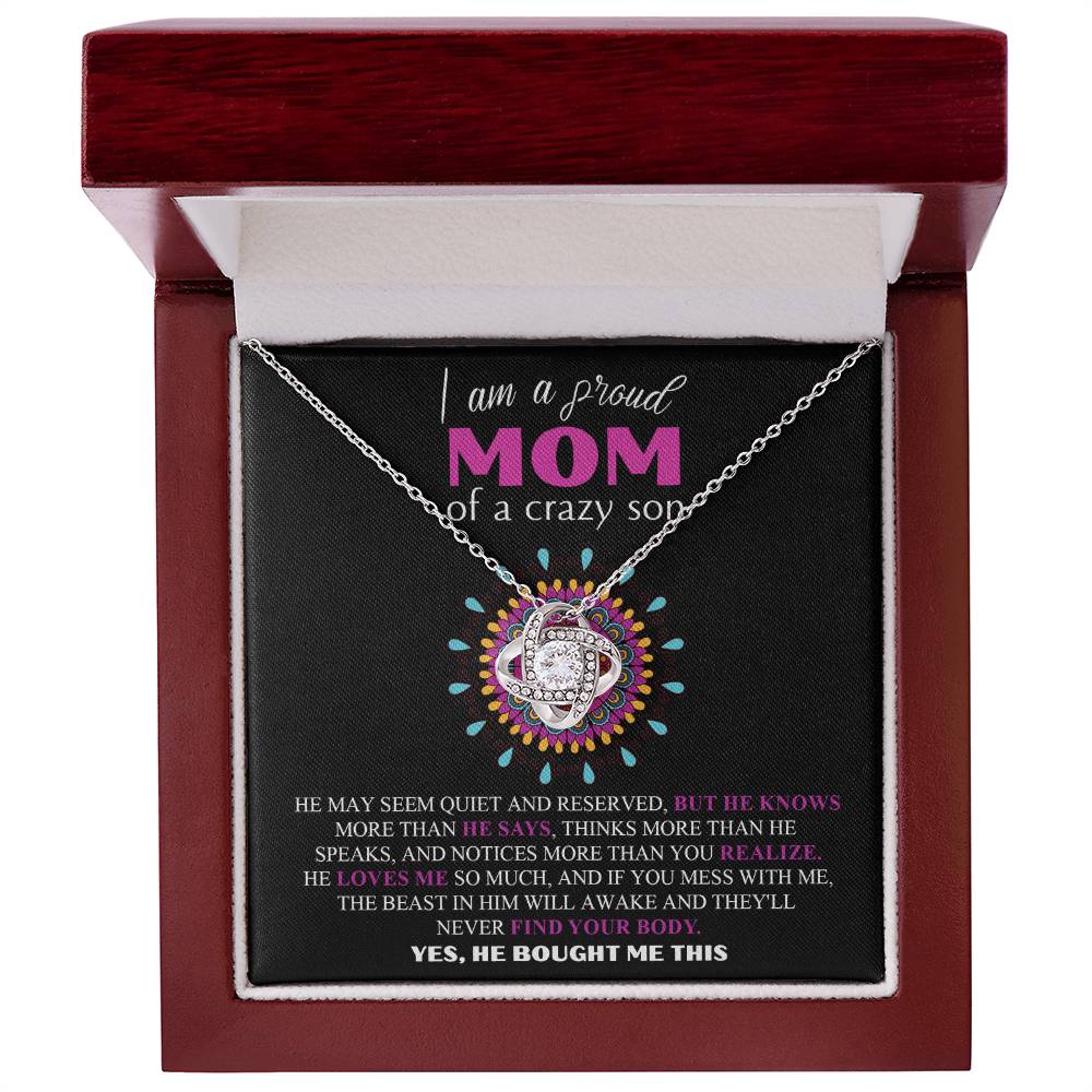 Proud Mom Love Knot Necklace