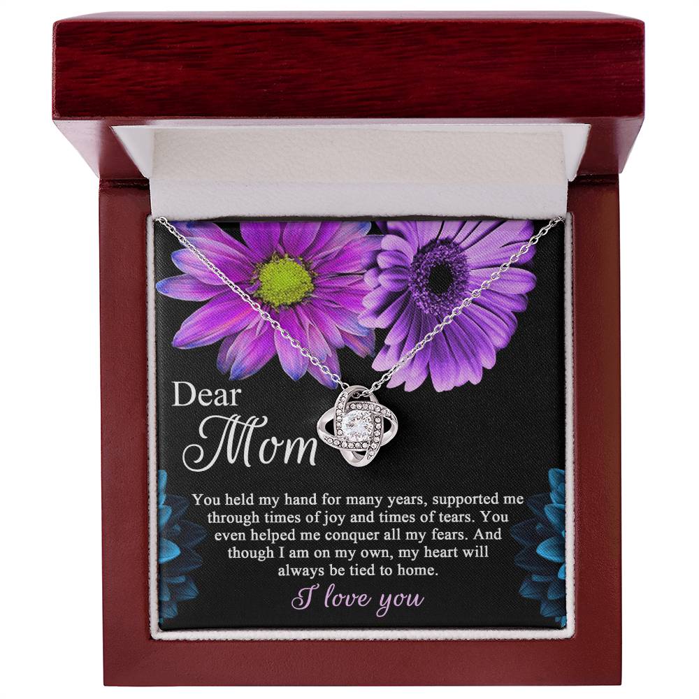 Dear Mom Love Knot Necklace