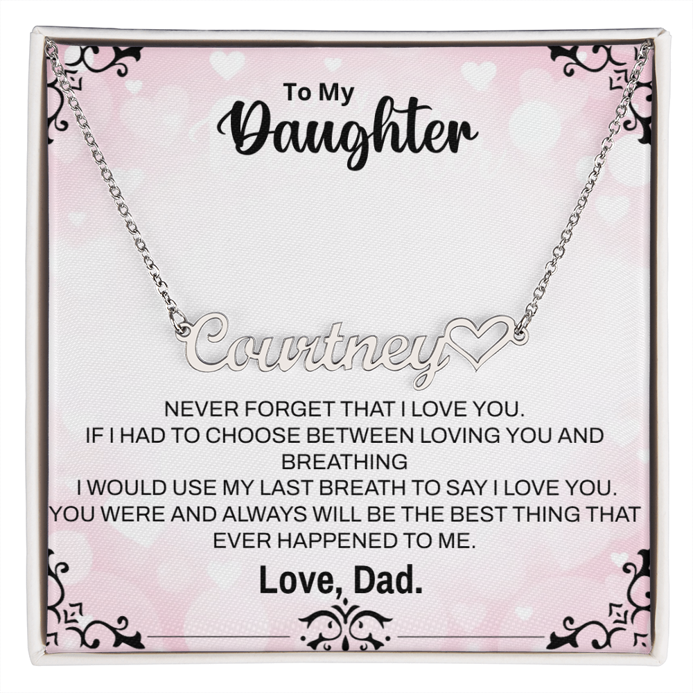 Daughter Heart-name Necklace