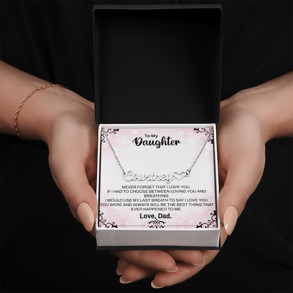 Daughter Heart-name Necklace