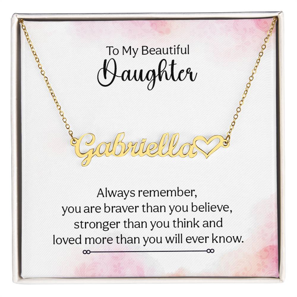 My Beautiful Daughter Name Necklace