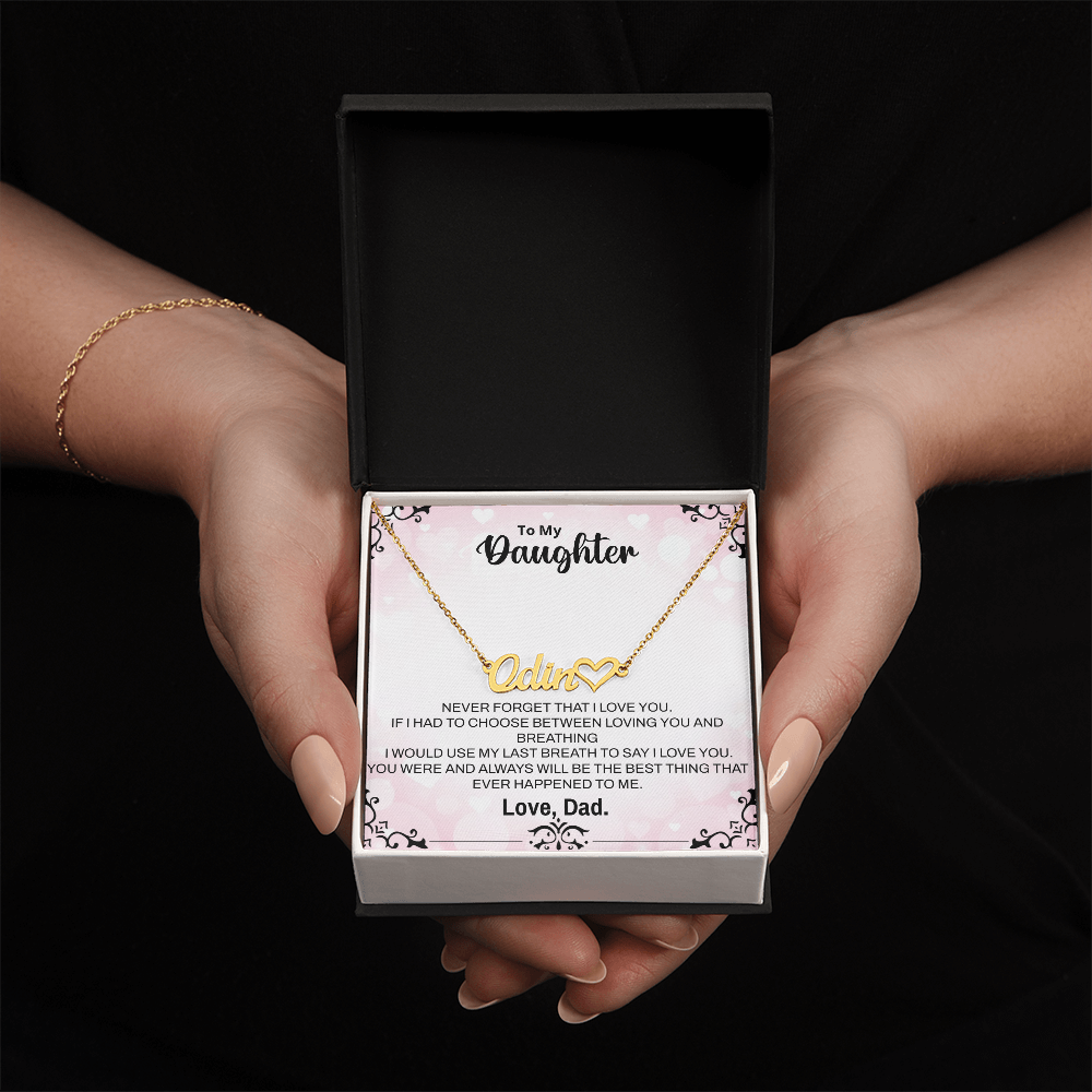 Daughter Heart-name Necklace