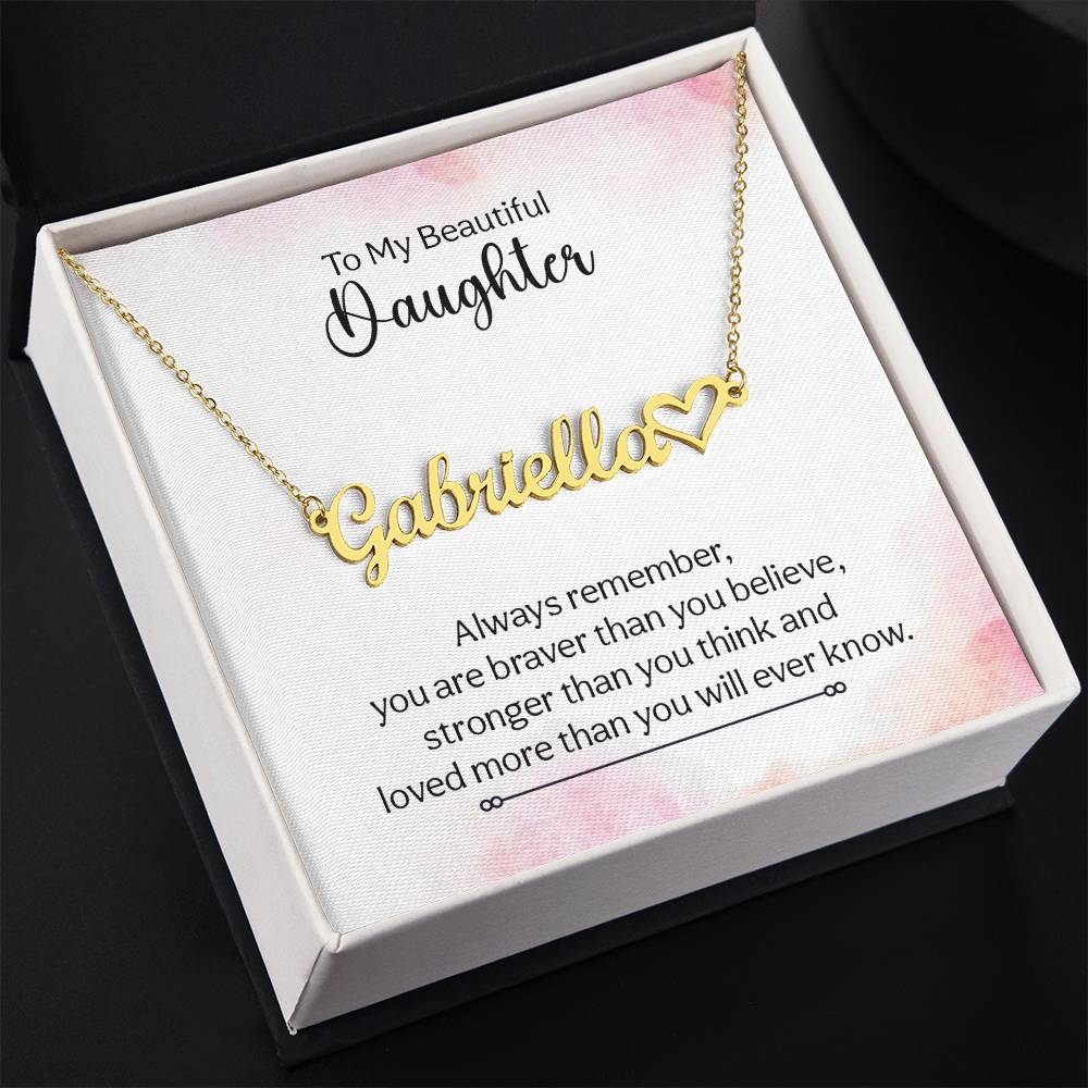 My Beautiful Daughter Name Necklace