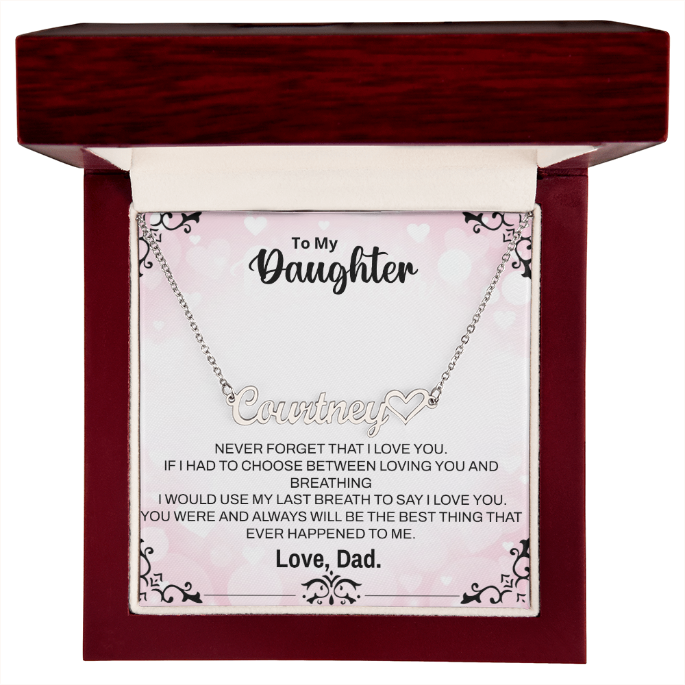 Daughter Heart-name Necklace