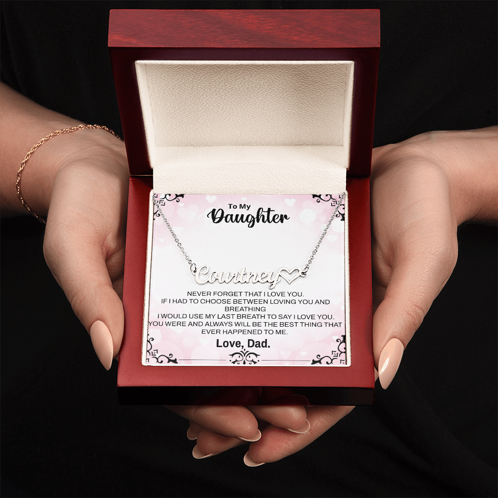 Daughter Heart-name Necklace
