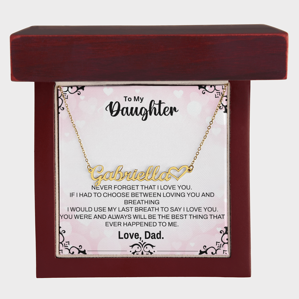 Daughter Heart-name Necklace