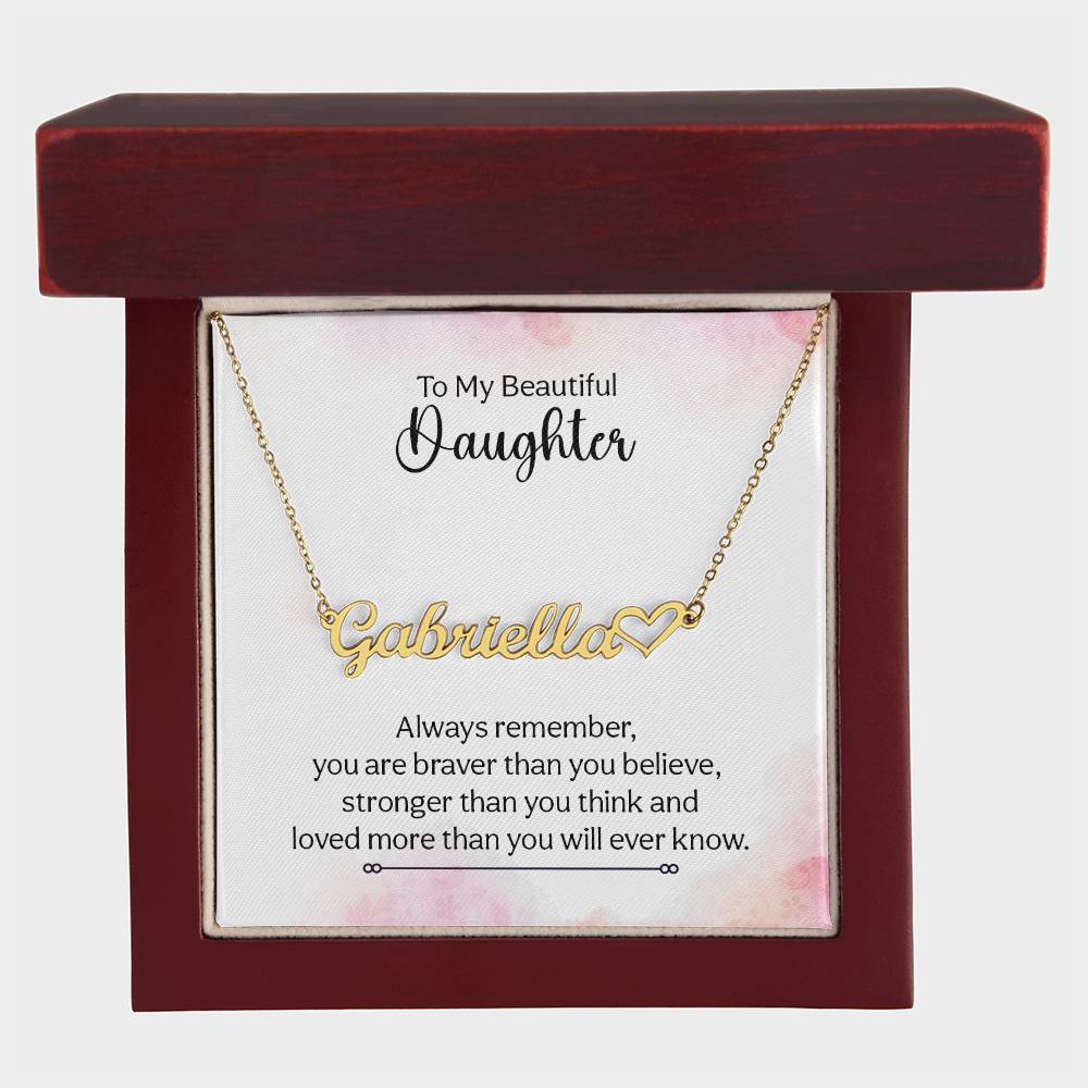 My Beautiful Daughter Name Necklace