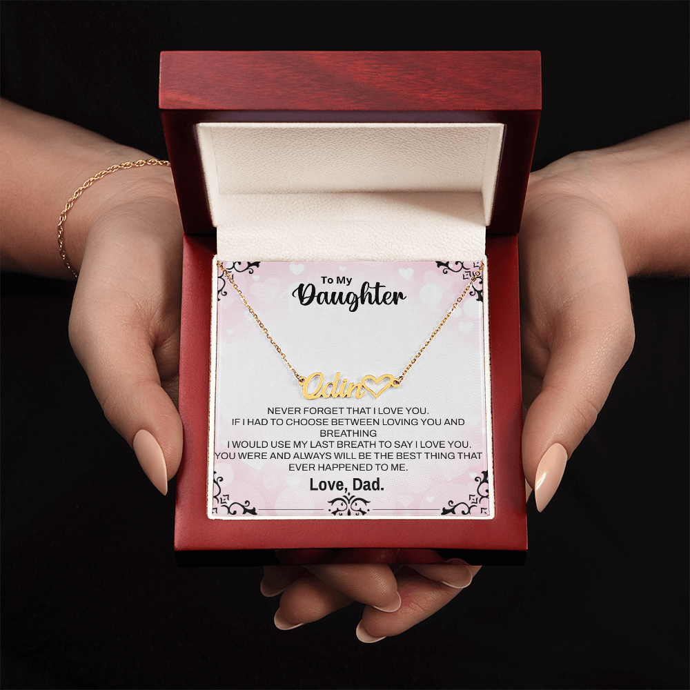 Daughter Heart-name Necklace