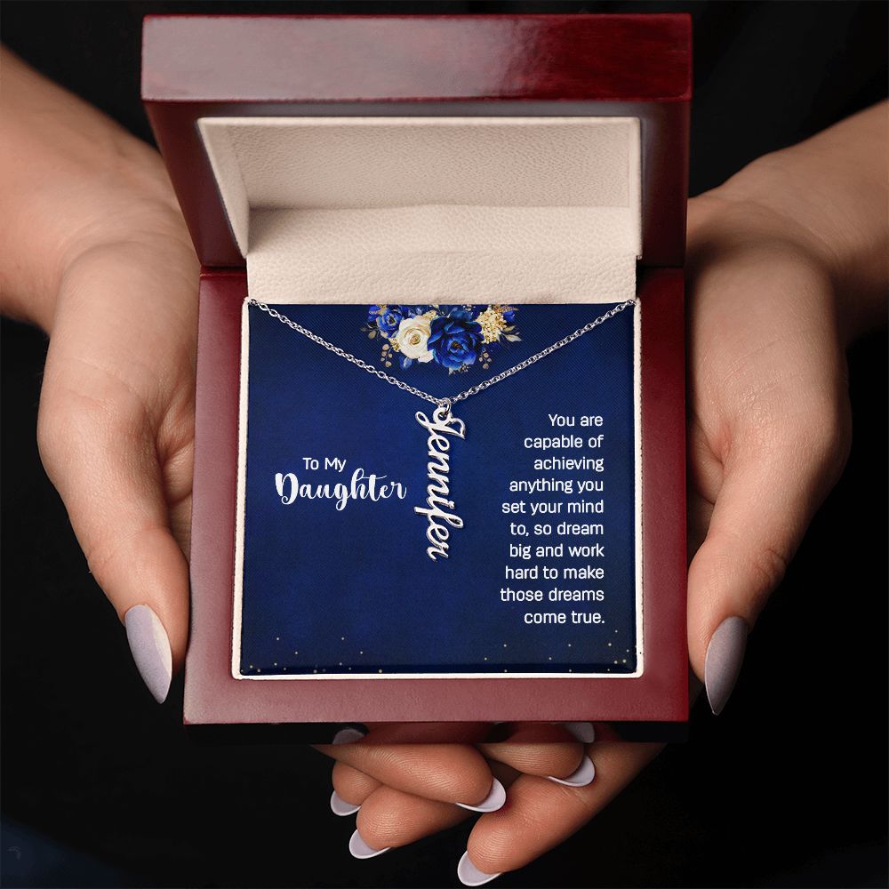 Daughter Vertical Name Necklace