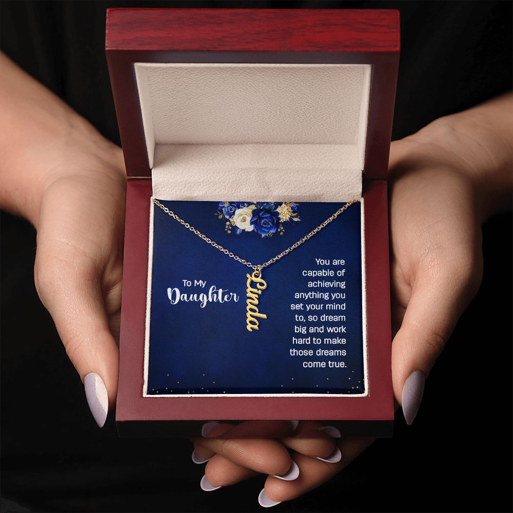 Daughter Vertical Name Necklace