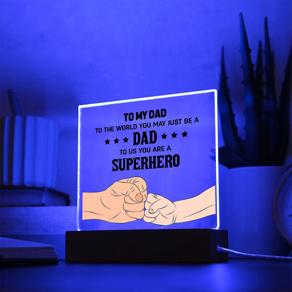 SuperHero Dad Acrylic Plaque