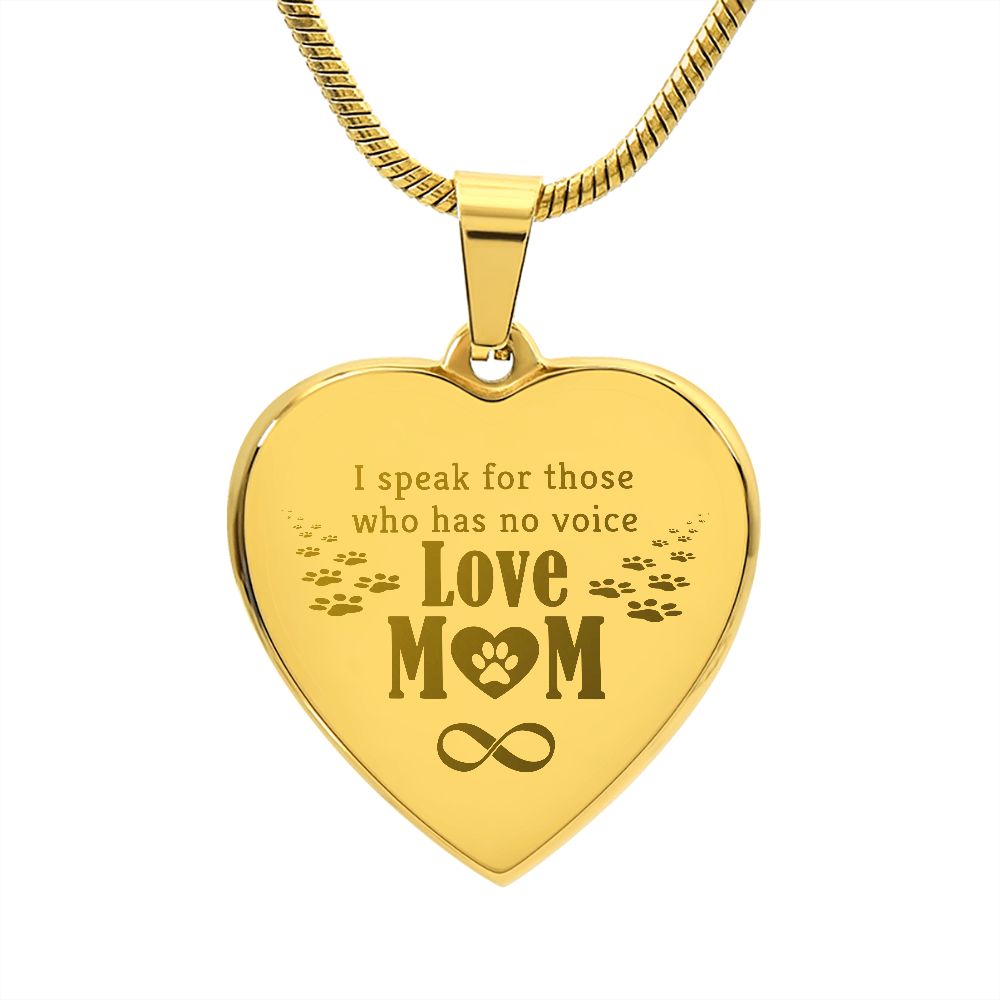 Dog Mom Engraved Necklace