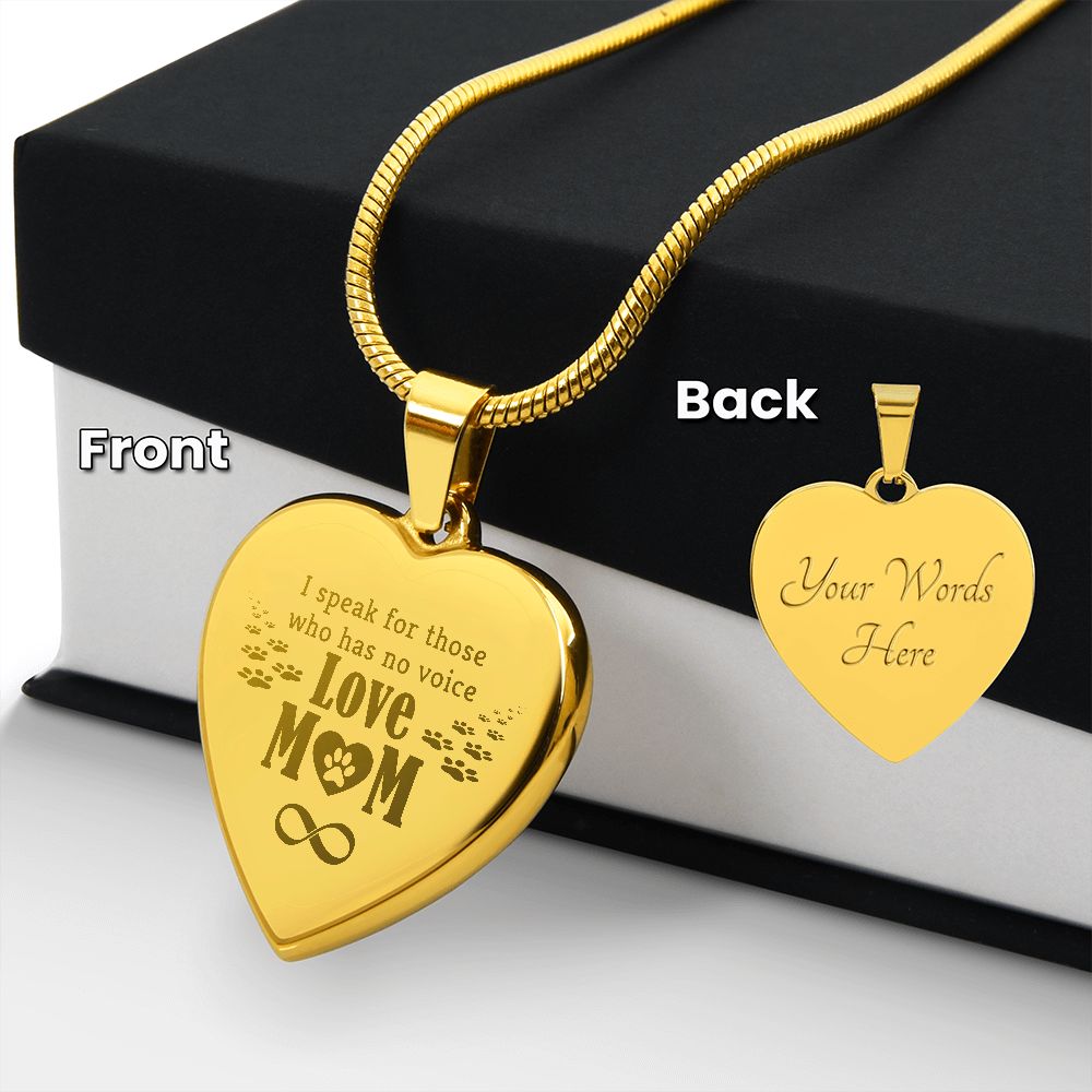 Dog Mom Engraved Necklace