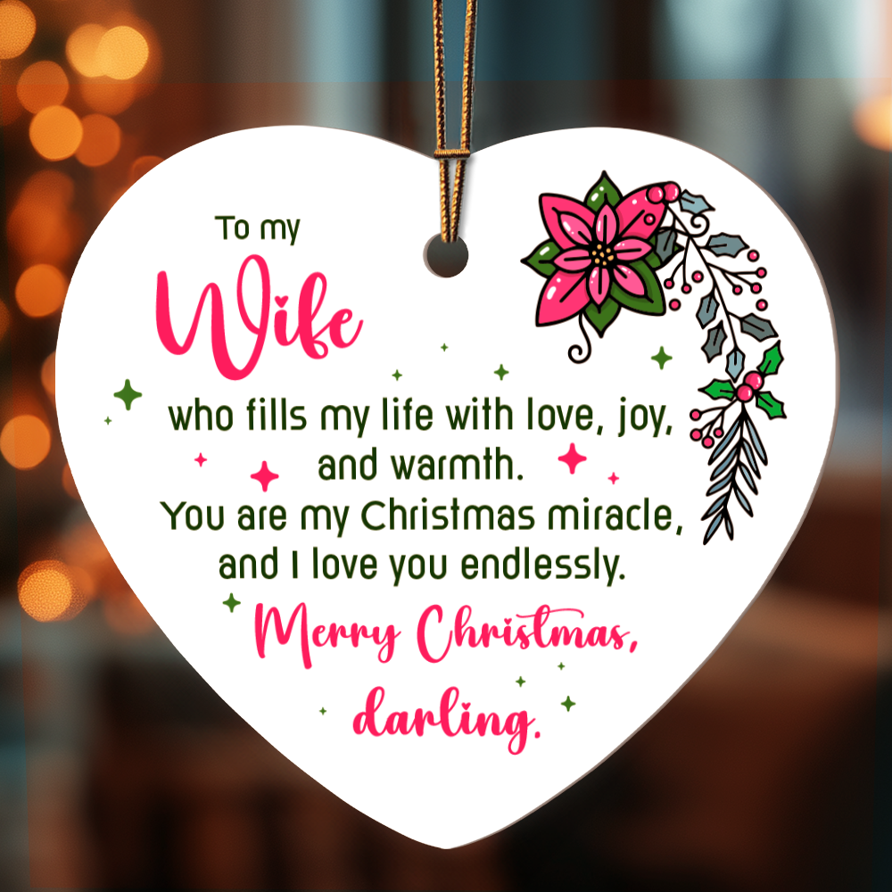 Wife Heart Ornament