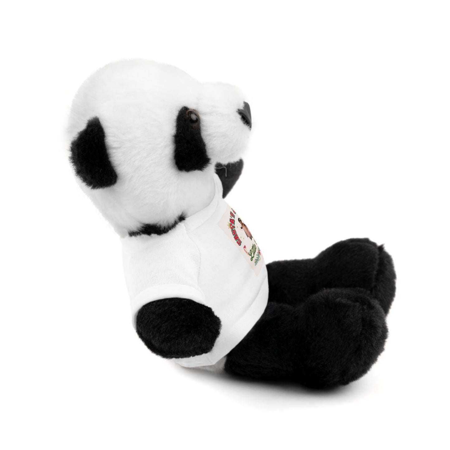 Plush Teddy Bear with 'Santa's Newest Little One' T‑Shirt – Cute Christmas Gift