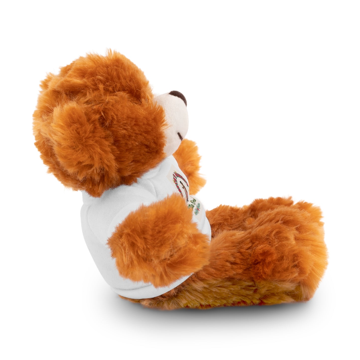 Plush Teddy Bear with 'Santa's Newest Little One' T‑Shirt – Cute Christmas Gift
