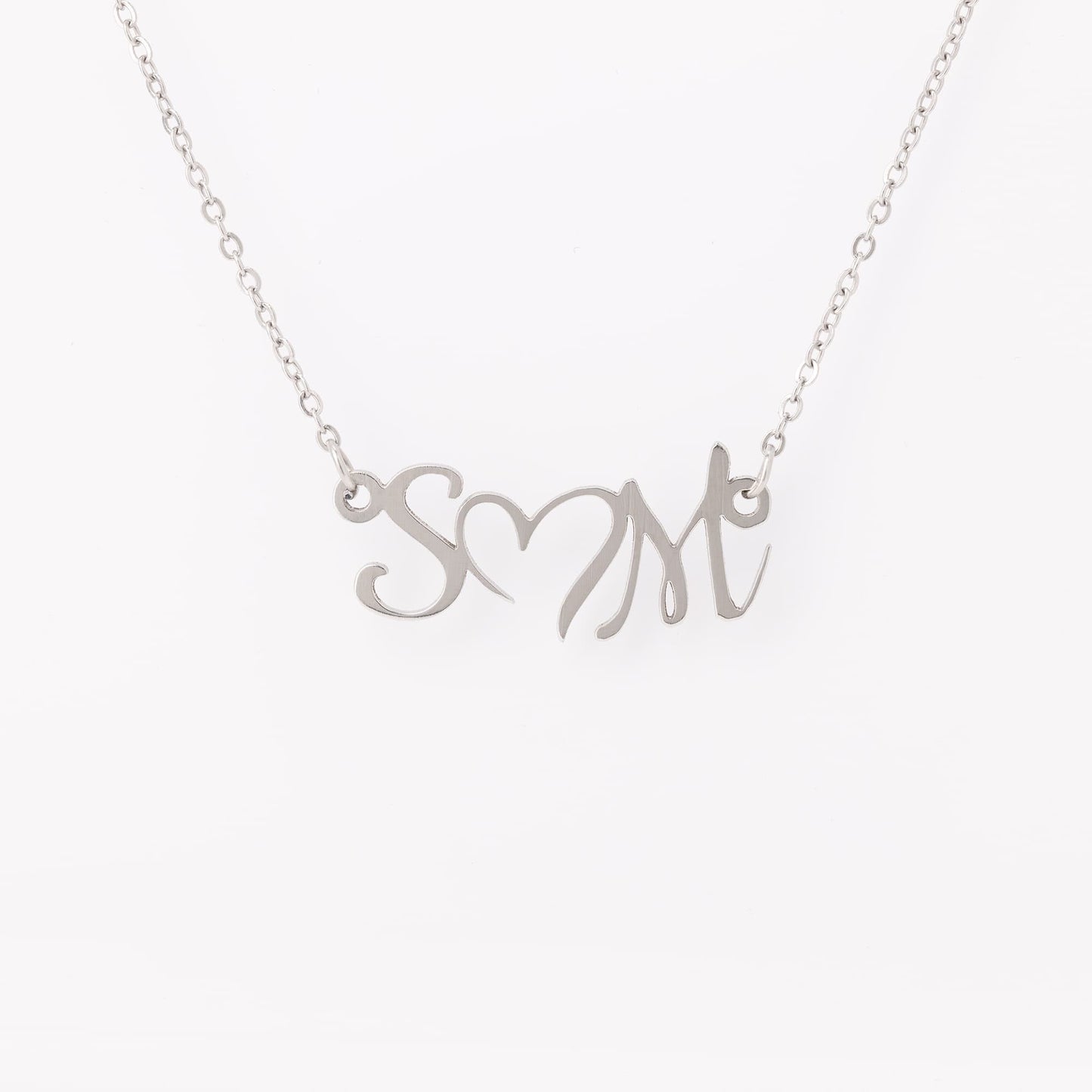 Double Initial Heart Neclace