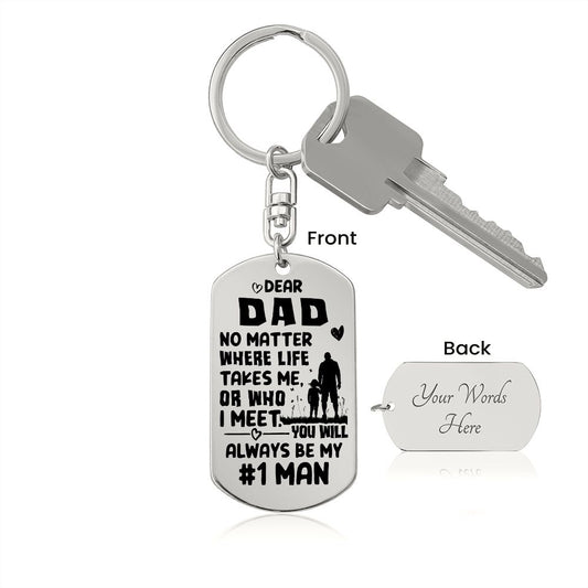 Dad Engraved Key Chain